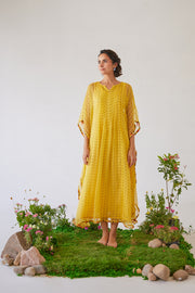 WOMEN'S YELLOW CHIFFON LARA KAFTAN