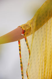 WOMEN'S YELLOW CHIFFON LARA KAFTAN