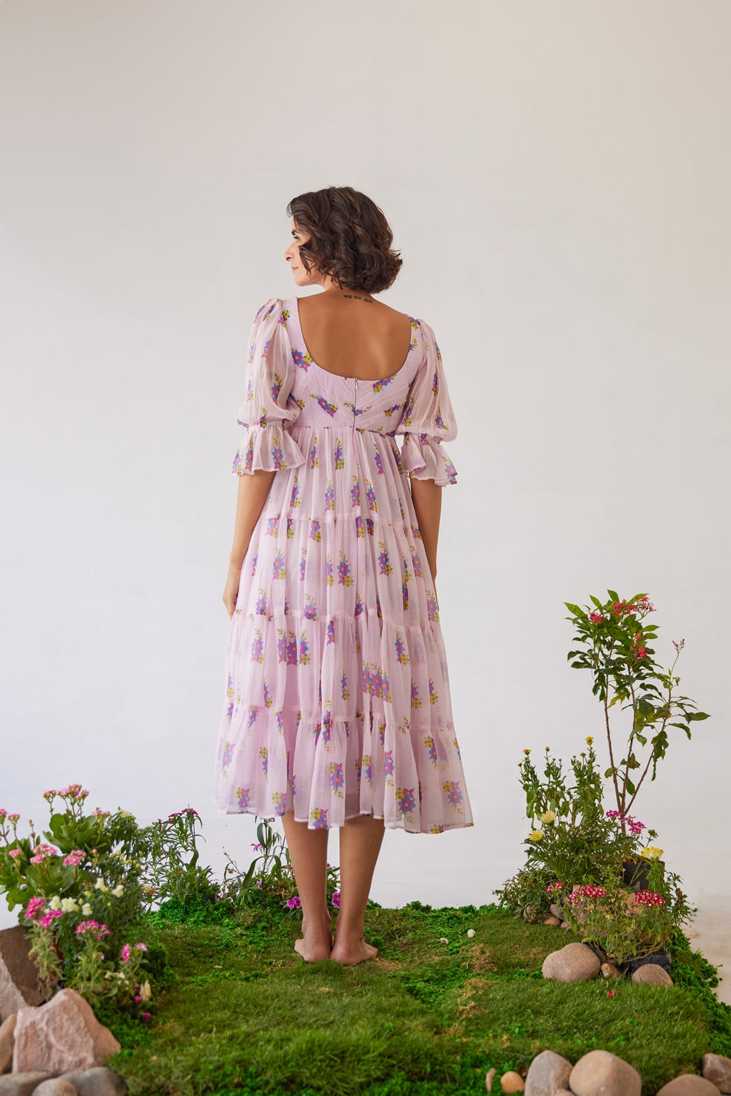 WOMEN'S PINK CHIFFON ZOYA DRESS