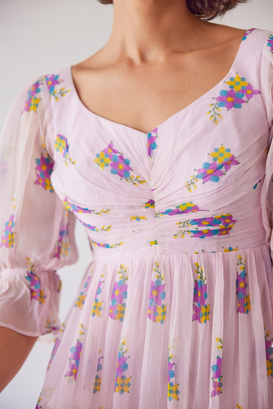 WOMEN'S PINK CHIFFON ZOYA DRESS