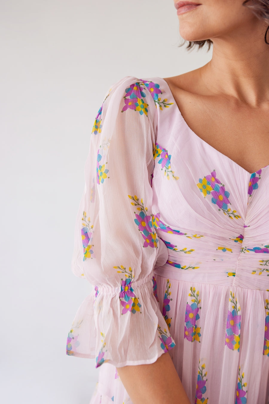 WOMEN'S PINK CHIFFON ZOYA DRESS