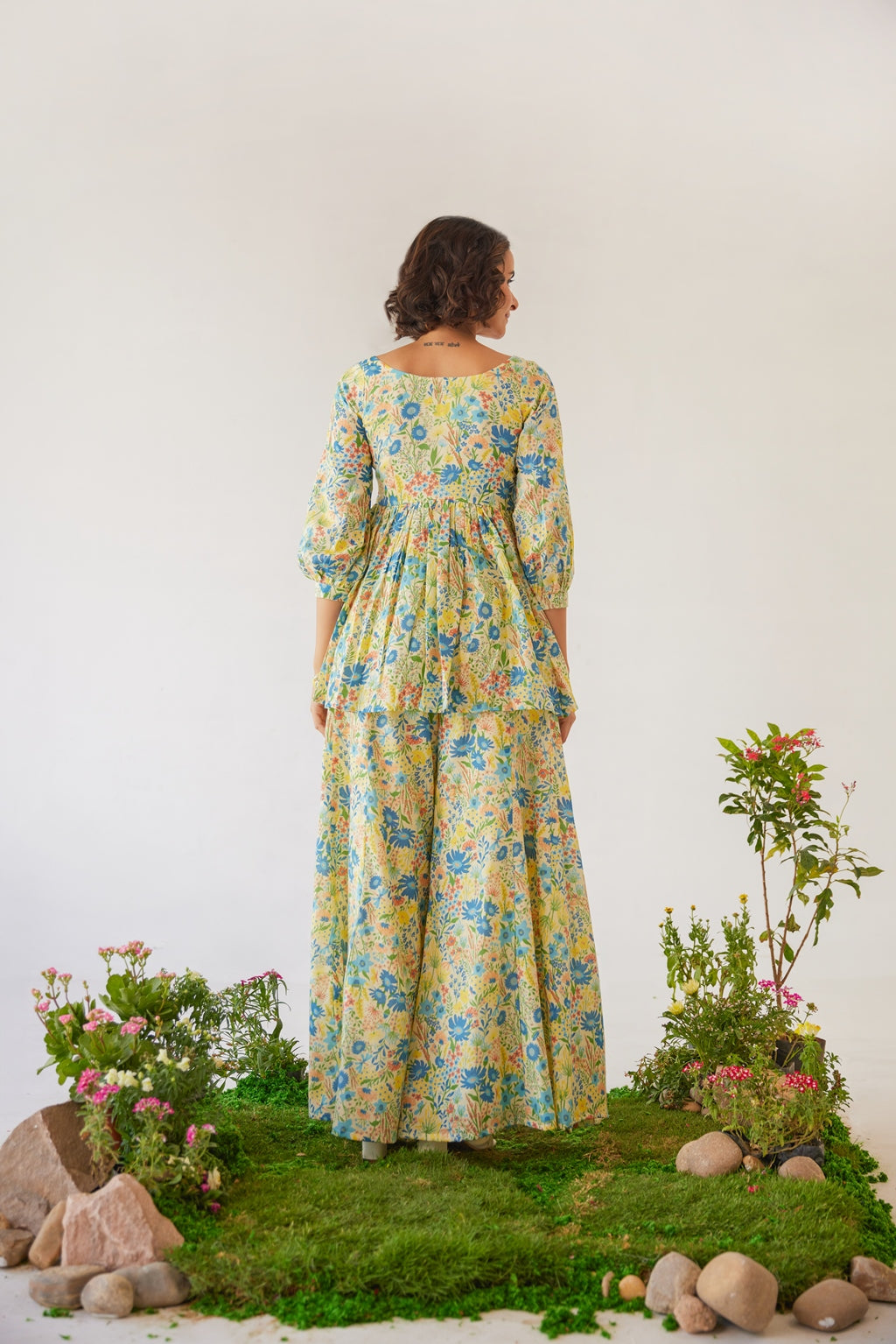 WOMEN'S YELLOW MOSS REGALIA GHARARA