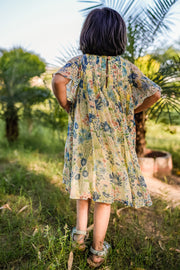 KID'S PASTEL YELLOW - MULTI COLOR CHIFFON LIANA DRESS