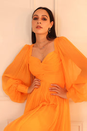 Grace Orange Dress•