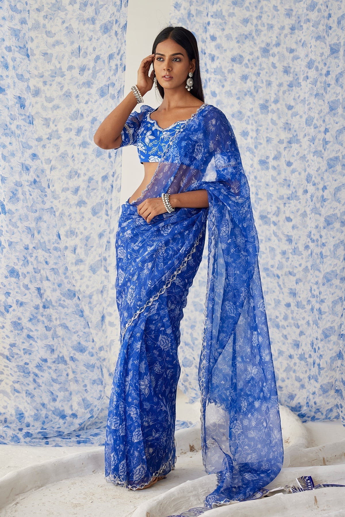 Darpan Organza Saree - Baise Gaba