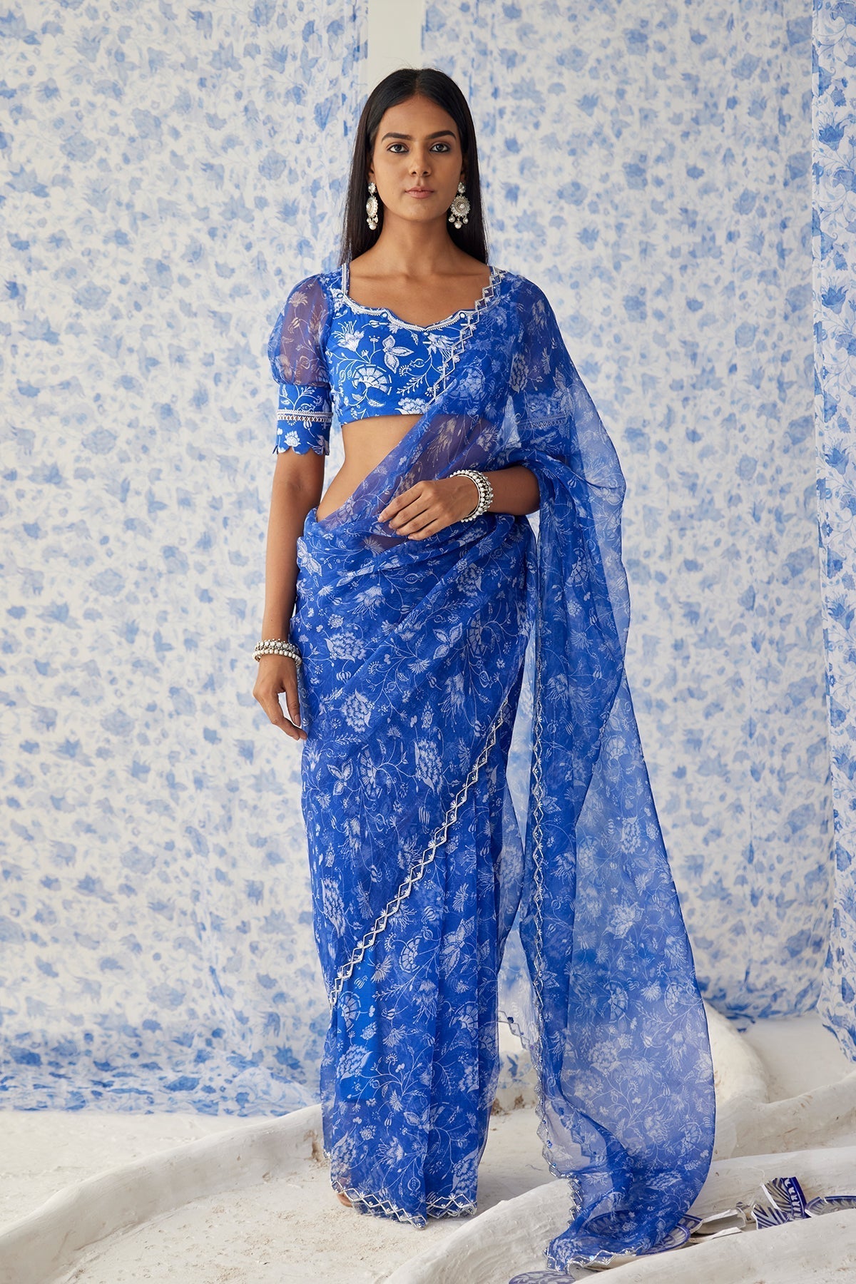 Darpan Organza Saree - Baise Gaba