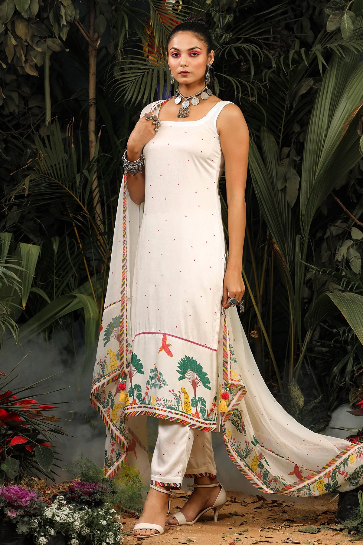 Hoor Kurta Set of 3 - Baise Gaba