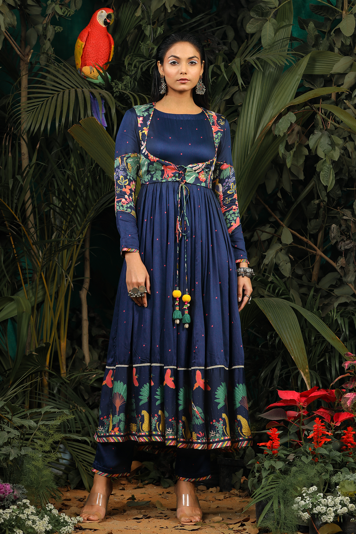 Kainaat Anarkali With Koti Set of 2 - Baise Gaba