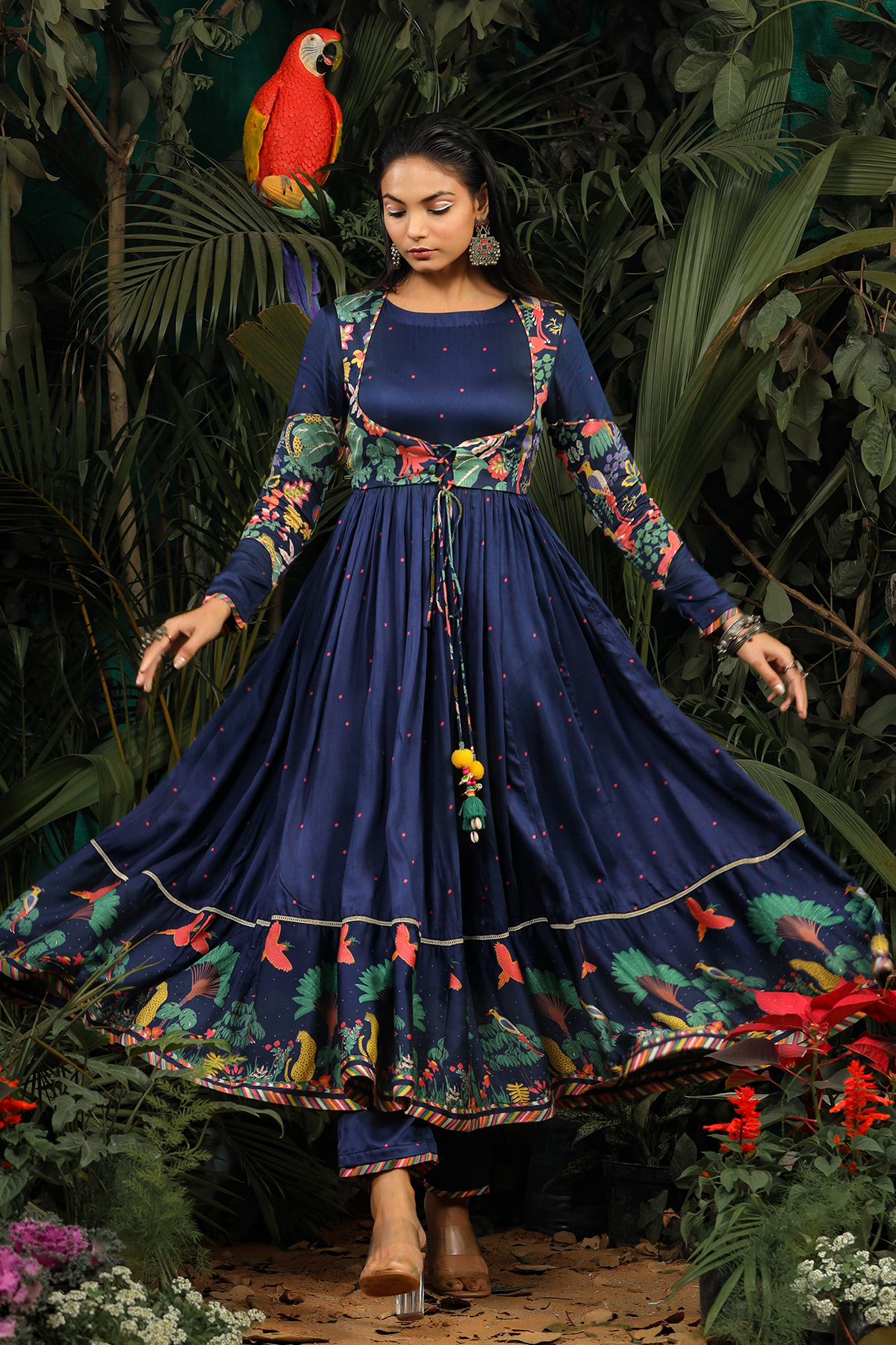 Kainaat Anarkali With Koti Set of 2 - Baise Gaba