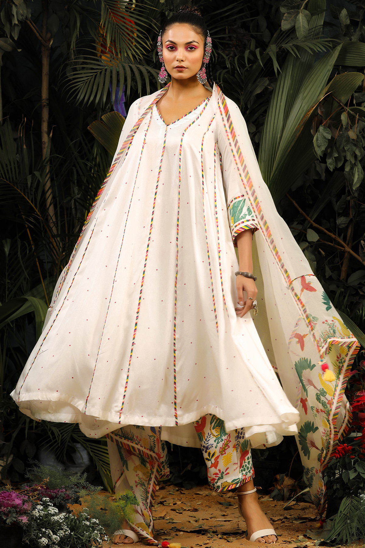 Mehr Anarkali Set Of 3 - Baise Gaba