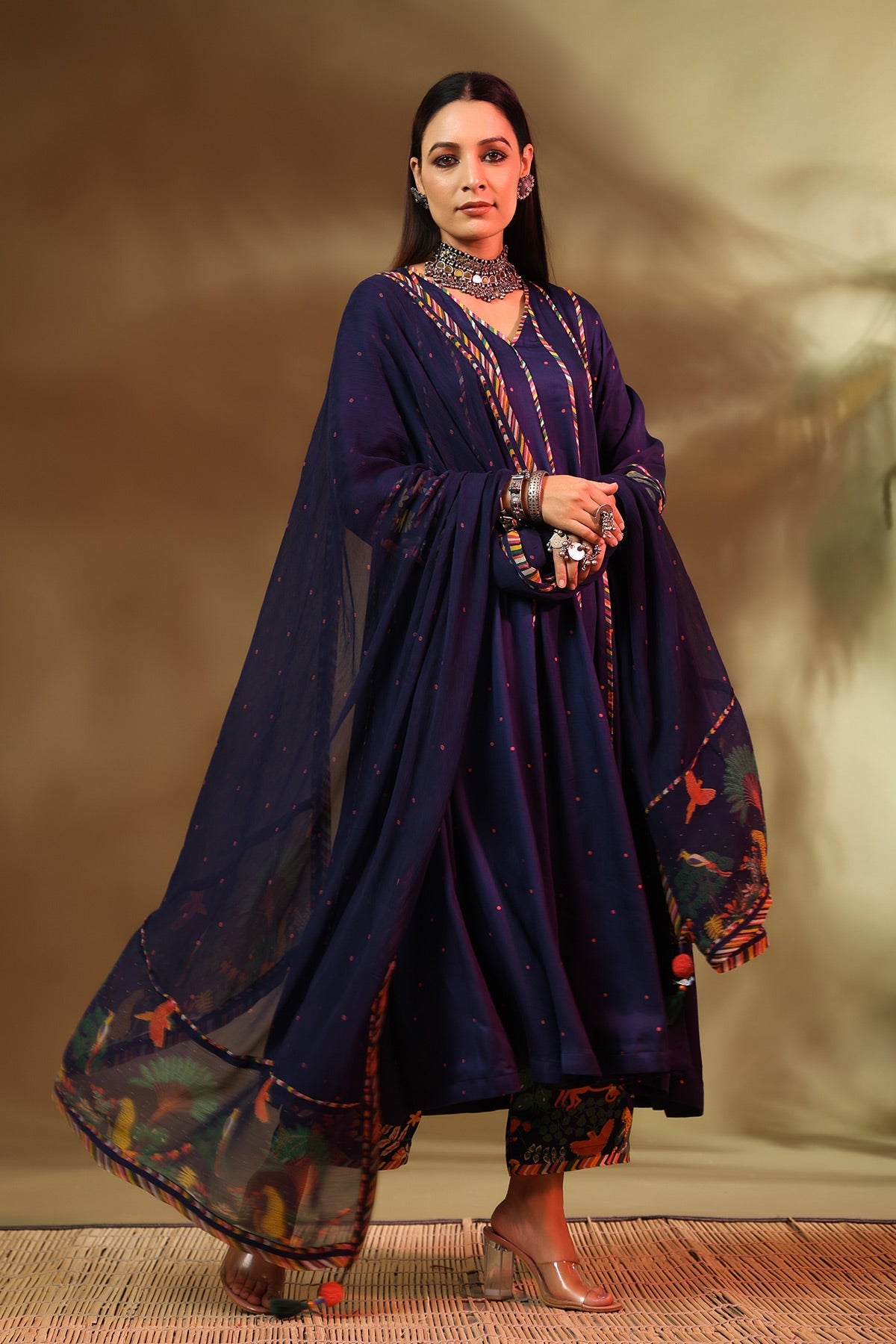 Mehr Anarkali Set Of 3 - Baise Gaba
