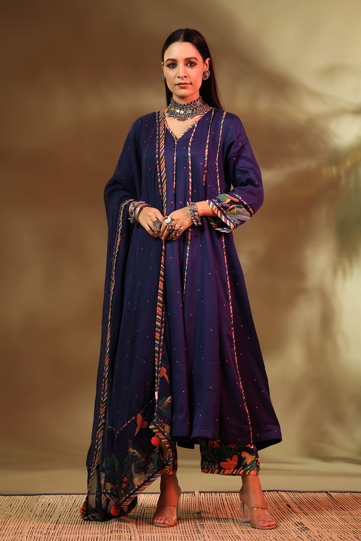 Mehr Anarkali Set Of 3 - Baise Gaba