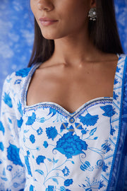 Nirad anarkali set of 3 - Baise Gaba