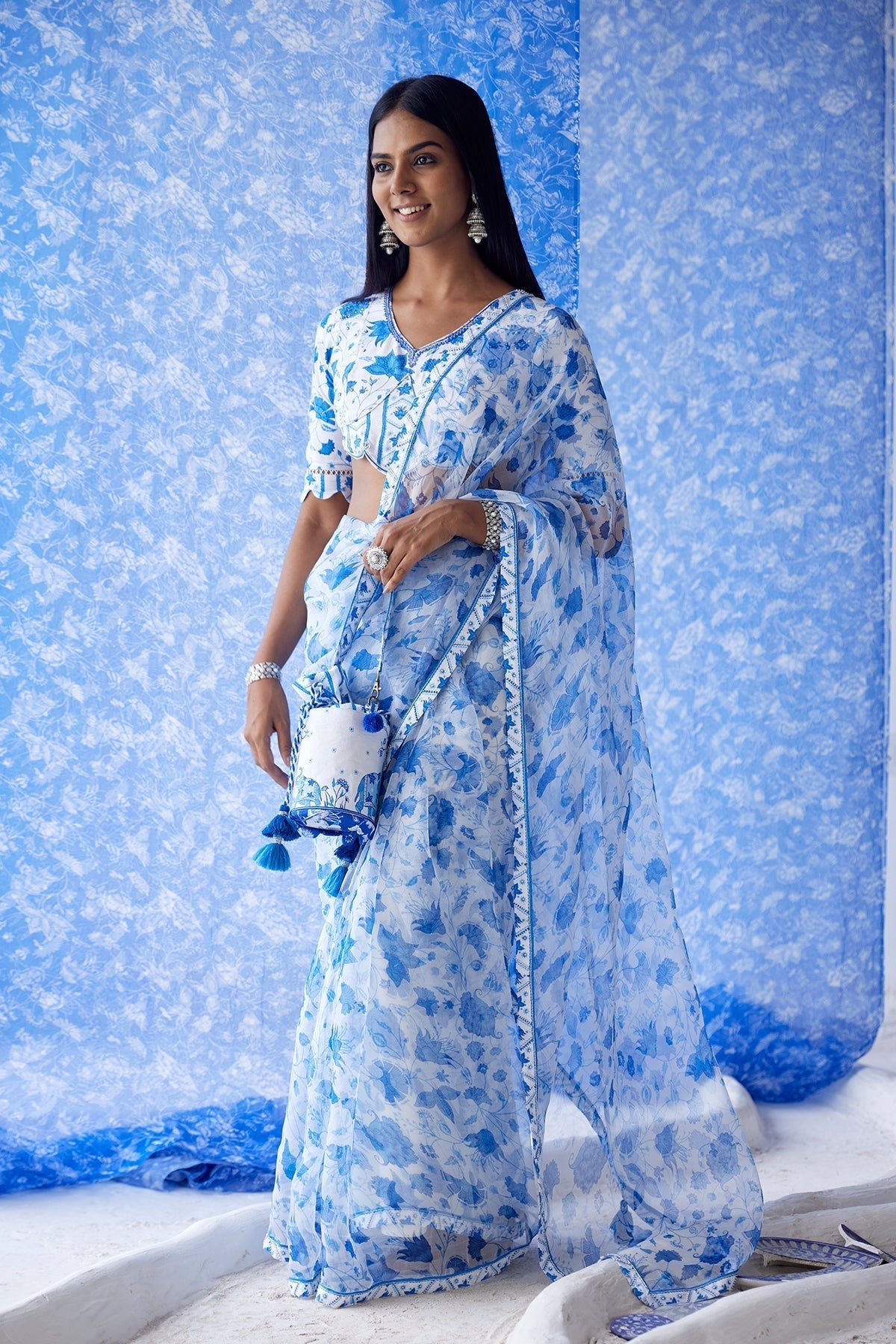 Sheesh Organza Saree - Baise Gaba