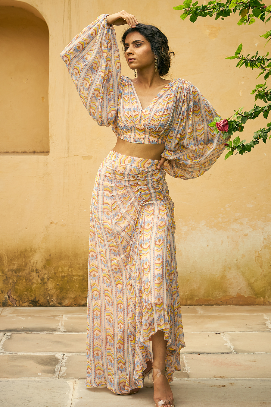 Tarang Blouse Skirt Set Of 2 - Baise Gaba