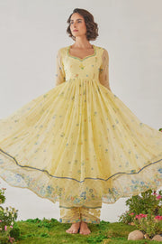YELLOW CHIFFON EDEN ANARKALI SET
