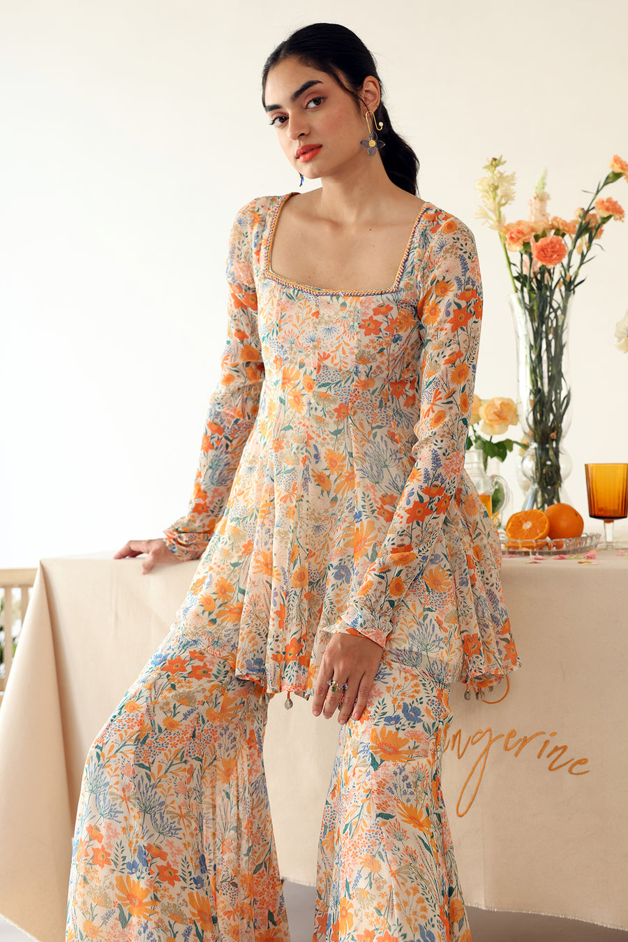 PANSY GHARARA SET of 2