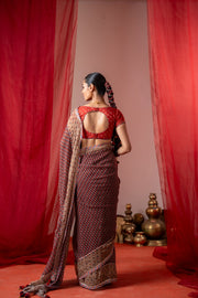 RAGINI  SAREE WITH UNSTITCHED BLOUSE