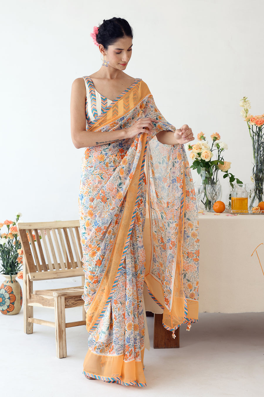 REVEREE SAREE WITH BLOUSE PIECE