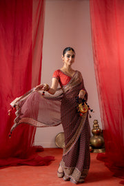 RAGINI  SAREE WITH UNSTITCHED BLOUSE