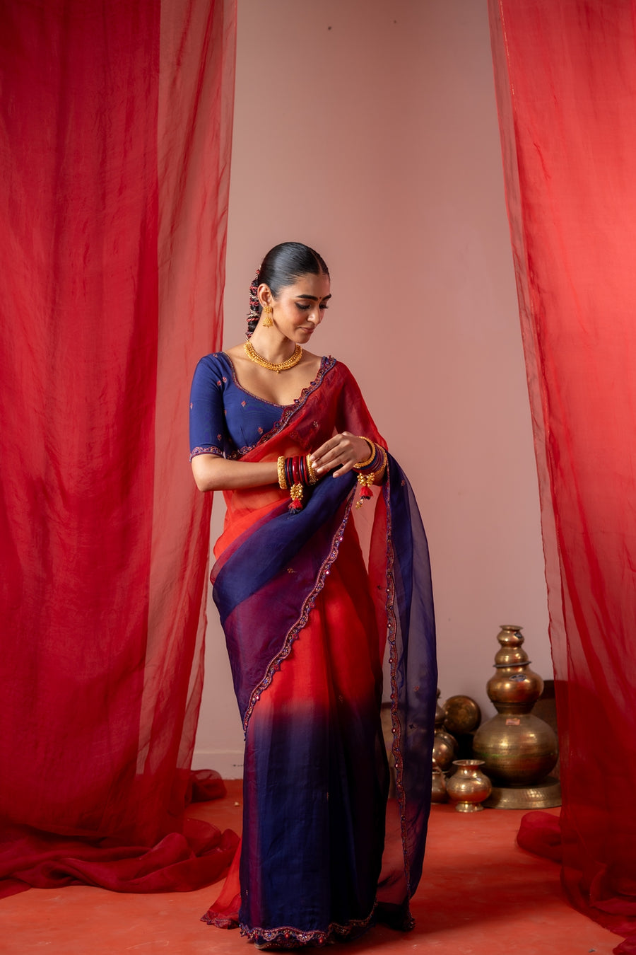 RANGOLI SAREE WITH UNSTITCHED BLOUSE PIECES