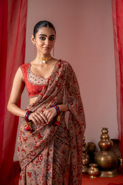 ROSHNI SAREE WITH UNSTITCHED BLOUSE PIECES
