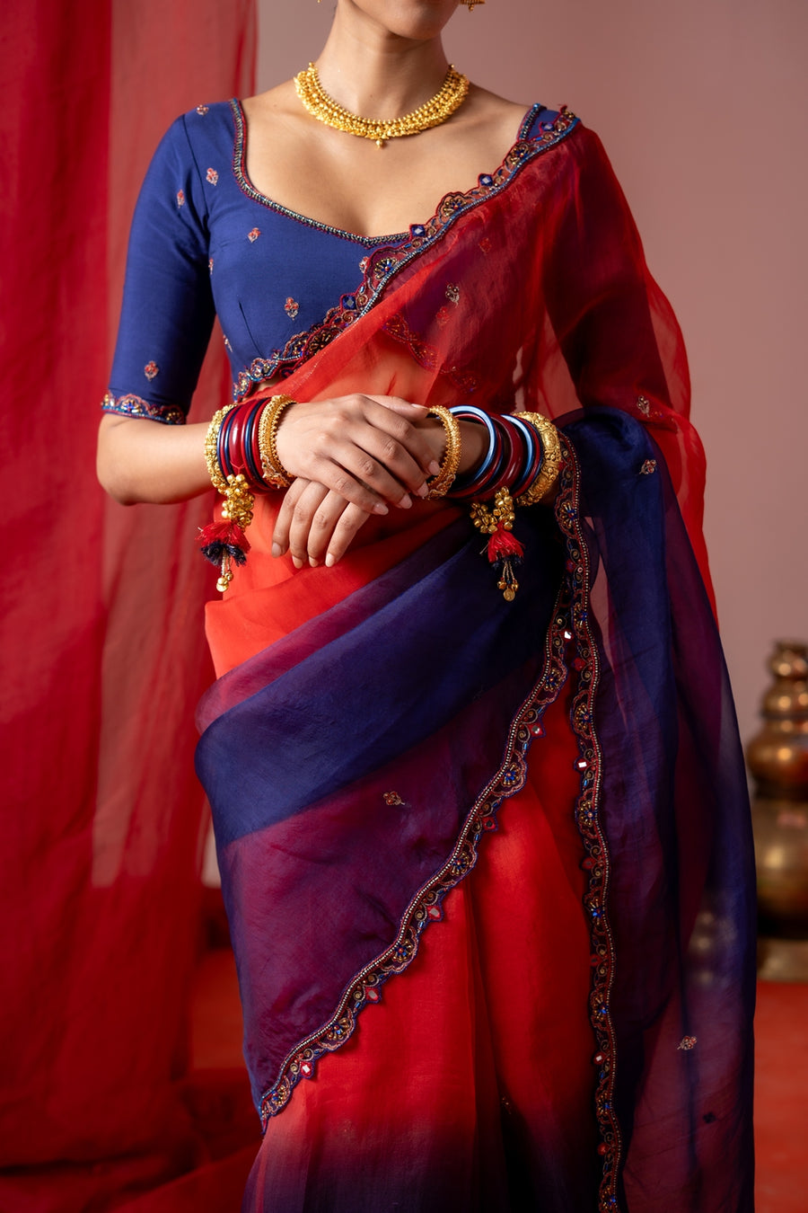 RANGOLI SAREE WITH UNSTITCHED BLOUSE PIECES