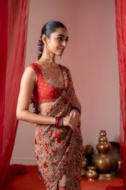 ROSHNI SAREE WITH UNSTITCHED BLOUSE PIECES