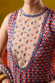 JHANJHAR KURTA WITH FARSHI SALWAR SET OF 3