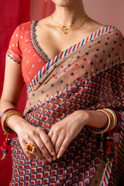 RAGINI  SAREE WITH UNSTITCHED BLOUSE