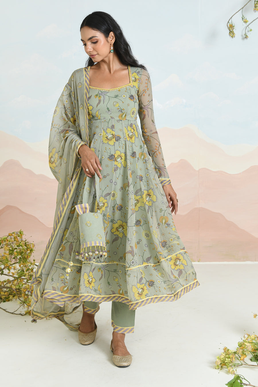 SUNPETAL ANARKALI - SET OF 3