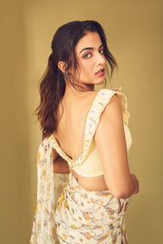 SUNDRENCHED SAREE WITH BUTTERFLY BLOUSE