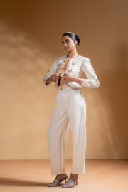 KESHINI BRALETTE & SHEET PANTS & CHANDRA JACKET