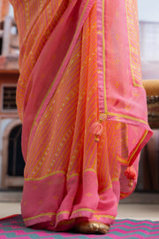 TEEJRI SAREE WITH UN-STITCHED BLOUSE PIECE