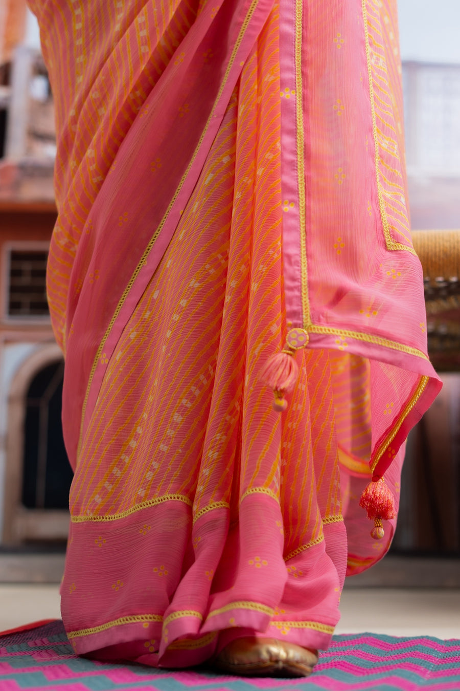 TEEJRI SAREE WITH UN-STITCHED BLOUSE PIECE