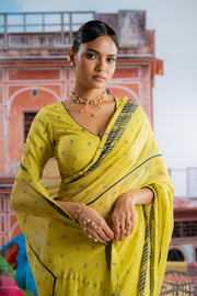 HARIYALI SAREE WITH STITCHED BLOUSE