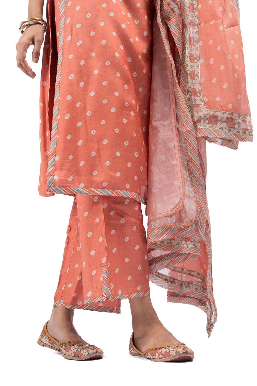 ORANGE MUSLIN - B CHANDRIKA KURTA SET