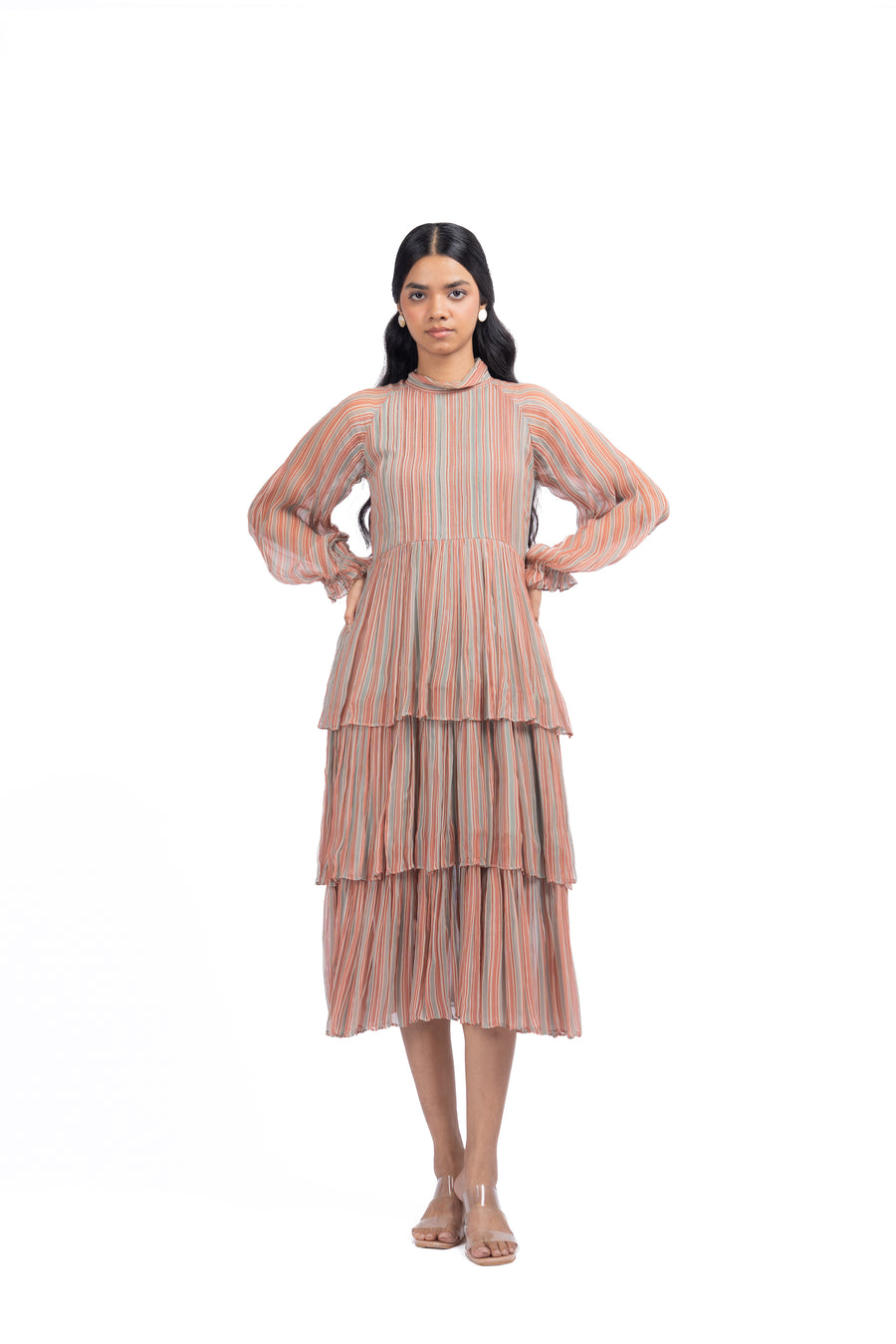 MULTICOLOR CHIFFON GAURANI DRESS