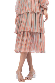 MULTICOLOR CHIFFON GAURANI DRESS