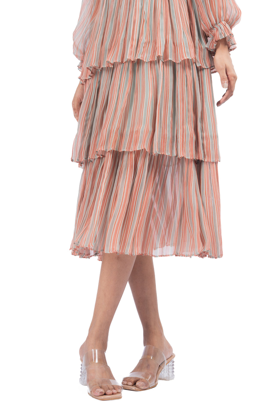 MULTICOLOR CHIFFON GAURANI DRESS