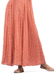 ORANGE CHIFFON GAURANGI DRESS