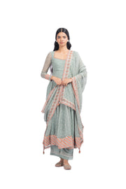 GREEN CHIFFON MOTI MAHAL ANARKALI SET