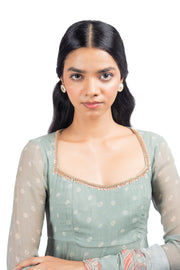 GREEN CHIFFON MOTI MAHAL ANARKALI SET