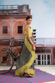 MORBANI SAREE WITH STITCHED BLOUSE