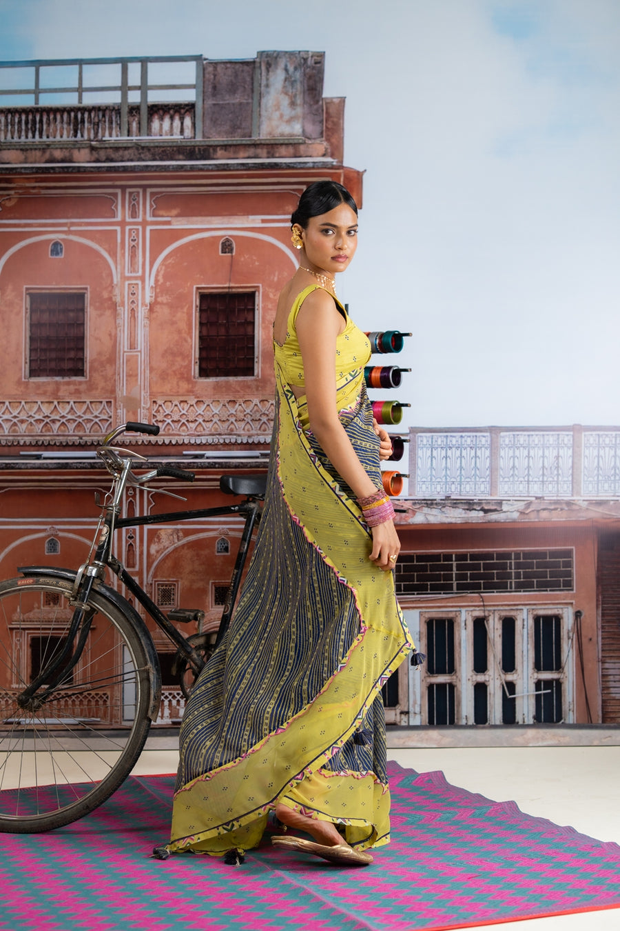 MORBANI SAREE WITH STITCHED BLOUSE