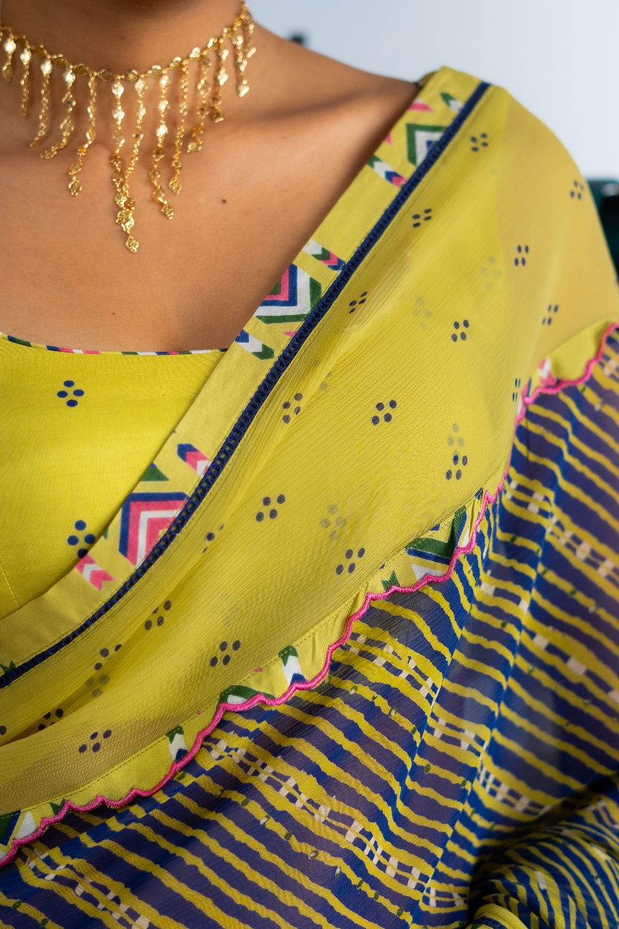 MORBANI SAREE WITH STITCHED BLOUSE