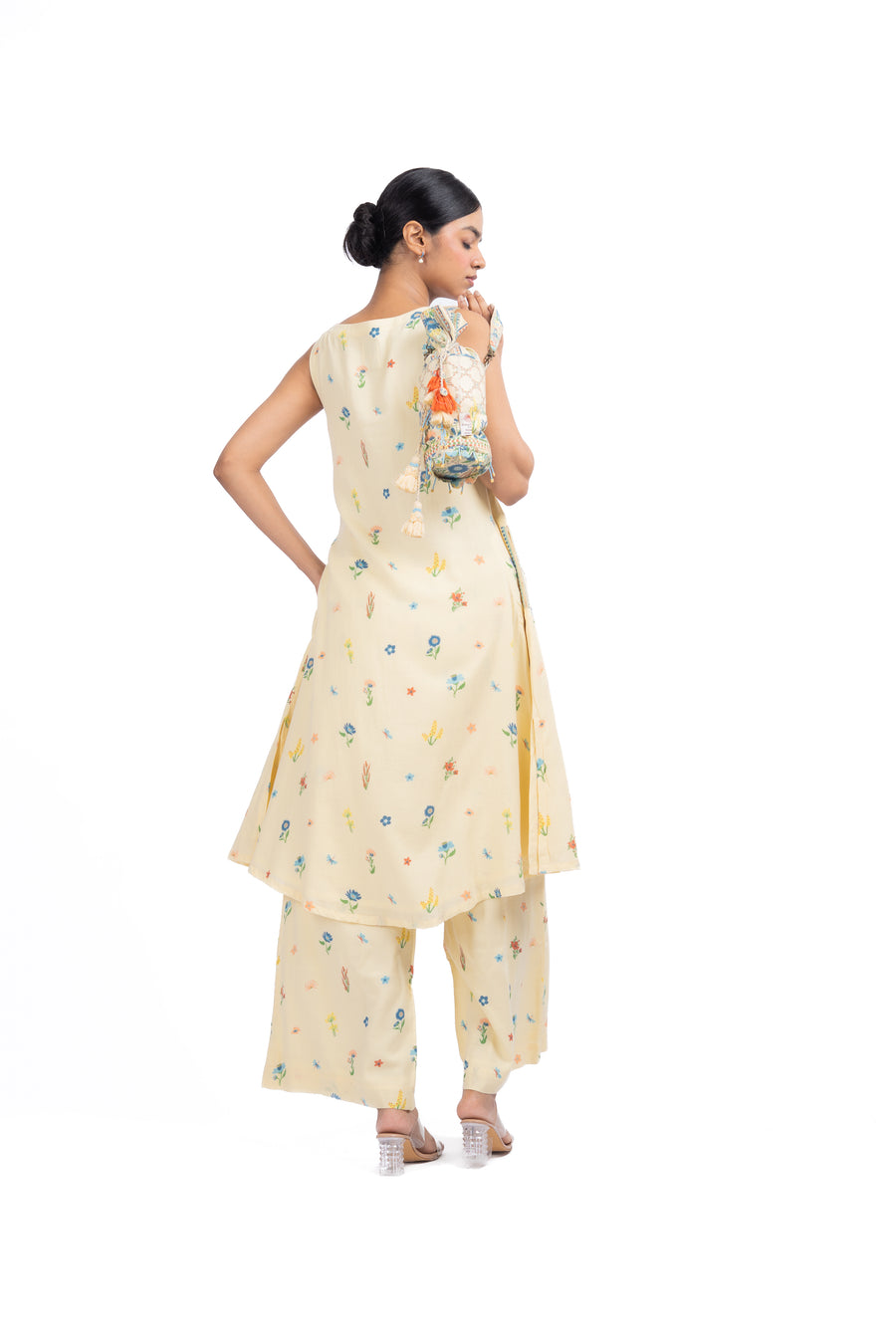 PASTEL YELLOW COTTON MOSS BLISS CO-ORD SET