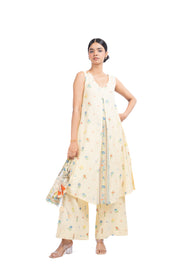 PASTEL YELLOW COTTON MOSS BLISS CO-ORD SET