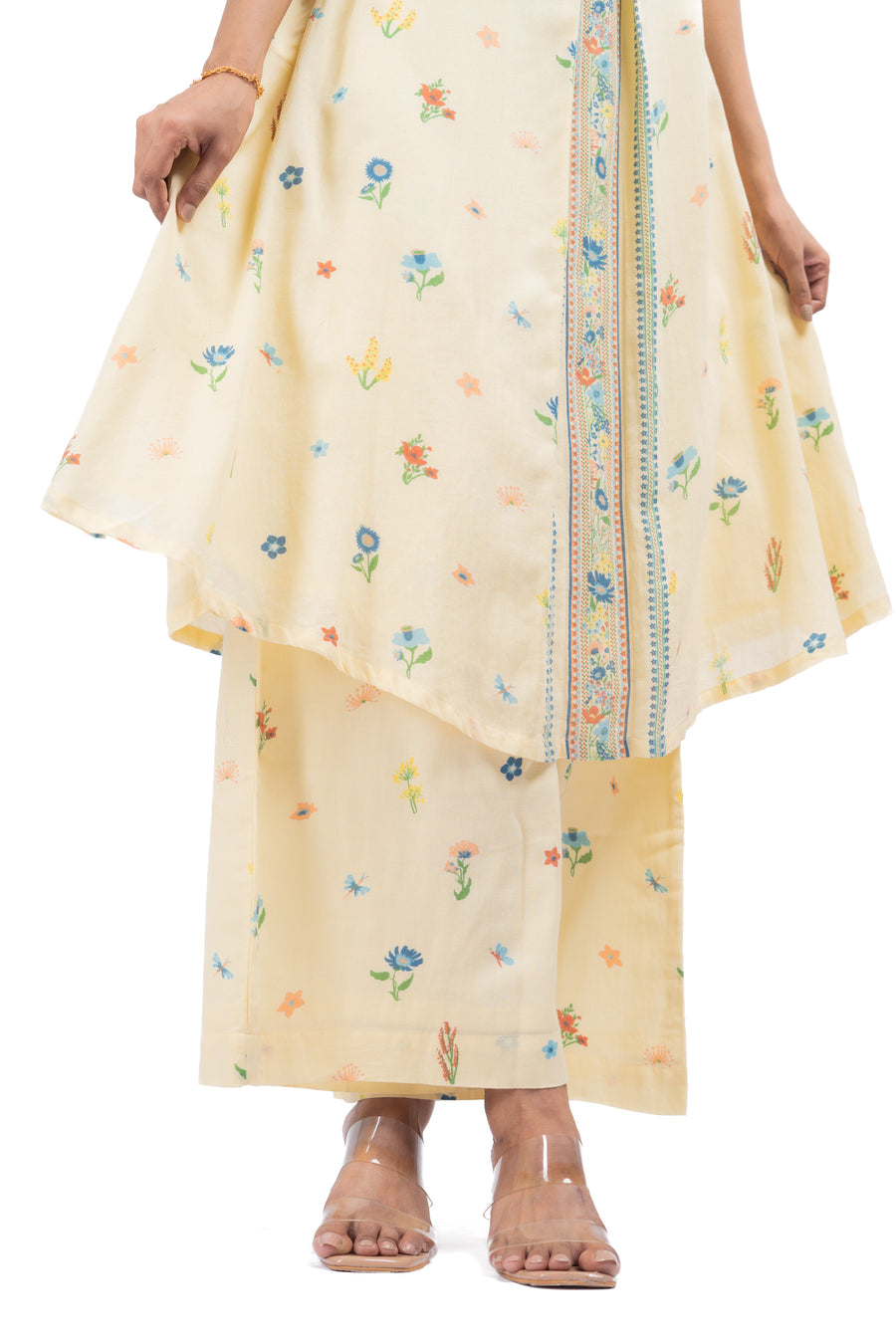 PASTEL YELLOW COTTON MOSS BLISS CO-ORD SET