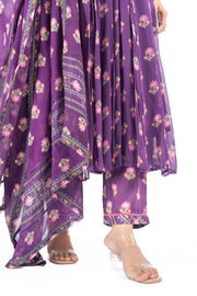 PURPLE GEORGETTE JINAL ANARKALI SET